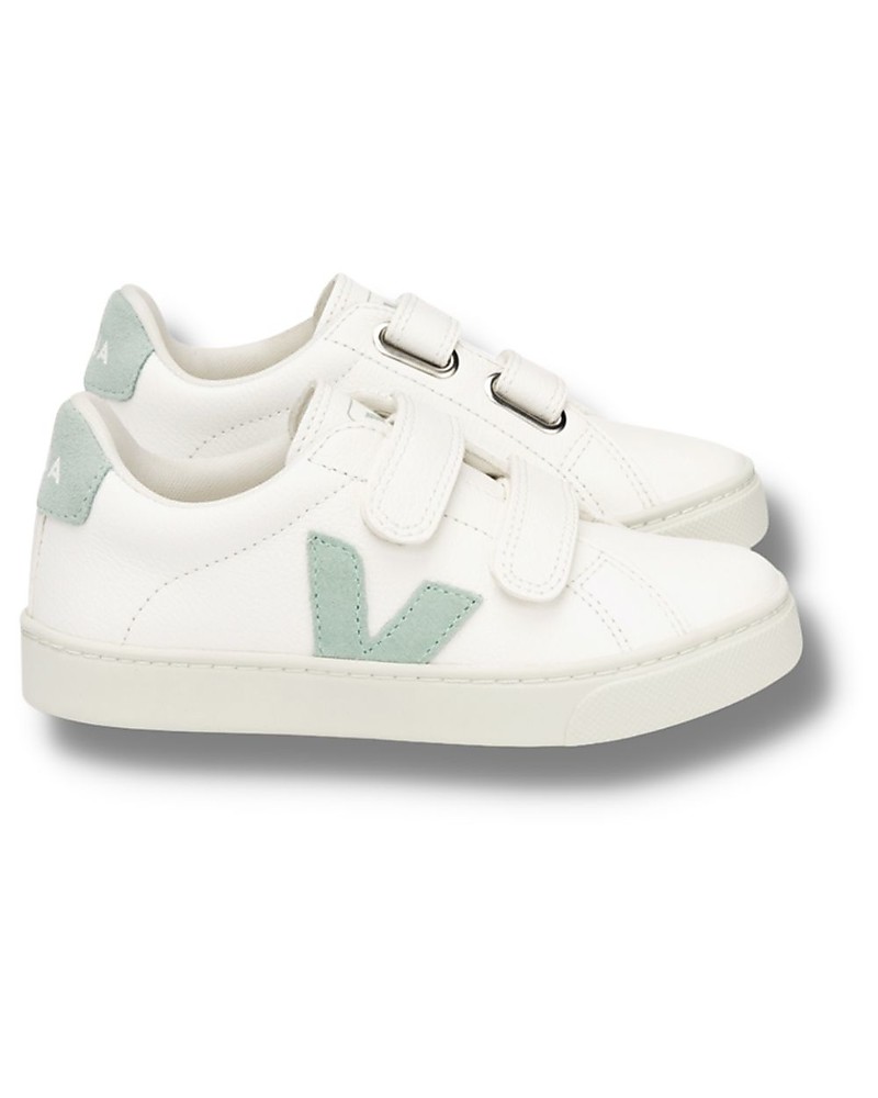 Veja Esplar Velcro Chromefree Leather Sneakers ExtraWhite - Style and Technology with a Soul unisex (bambini)