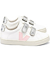 Veja Esplar Velcro Sneakers - Extra White Petale Silver - Style Technology and a Green Soul Sneakers