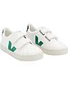 Veja Esplar Velcro Sneakers -White Emeraude Cyprus - Style Technology and a Green Soul Sneakers
