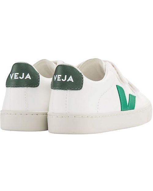 Veja Esplar Velcro Sneakers -White Emeraude Cyprus - Style Technology and a Green Soul Sneakers