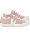 Veja Flip Sneakers - Canvas Babe Pierre - Pink/White - Elastic Laces Sneakers