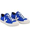 Veja Flip Sneakers - Canvas Paros Pierre - Blue/White - Elastic Laces Sneakers