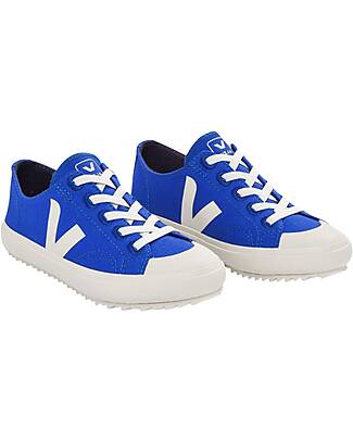 Veja Flip Sneakers - Canvas Paros Pierre - Blue/White - Elastic Laces Sneakers