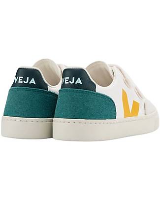Veja Small V-12 Velcro Chromefree Sneakers - Extra White Multico Brittany Sneakers