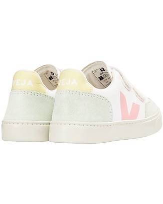 Veja Small V-12 Velcro Chromefree Sneakers - Extra White Multicolor Jade Sneakers