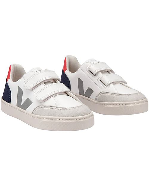Veja Small V-12 Velcro Chromefree Sneakers - Extra White Nautico Pekin Sneakers