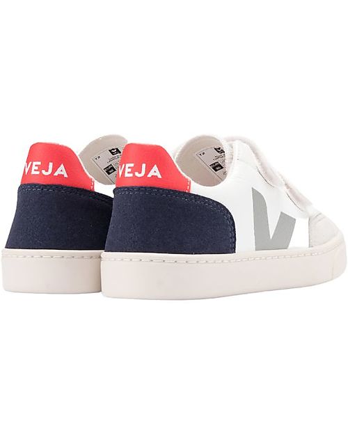 Veja Small V-12 Velcro Chromefree Sneakers - Extra White Nautico Pekin Sneakers