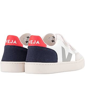 Veja Small V-12 Velcro Chromefree Sneakers - Extra White Nautico Pekin Sneakers