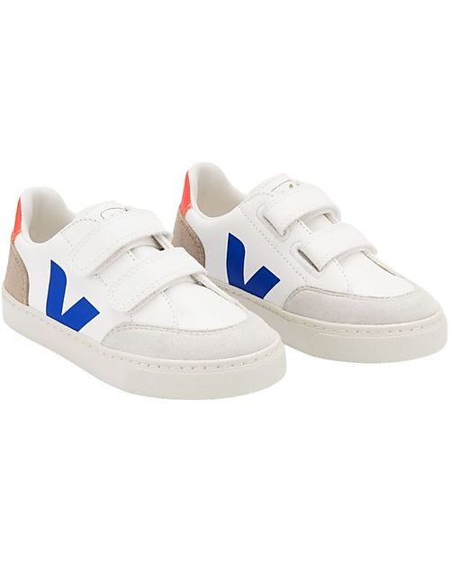 Veja Small V-12 Velcro Chromefree Sneakers - WhiteMultimiel Sneakers