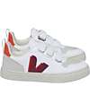 Veja Sneakers V-10 CWL - White Marsala Orange Fluo - Style and Technology with Green Soul Sneakers