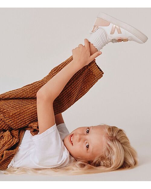 Veja V-10 Velcro Chromefree Leather Sneakers - Multico White Shiny - Style and Technology with a Green Soul Sneakers