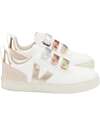 Veja V-10 Velcro Chromefree Leather Sneakers - Multico White Shiny - Style and Technology with a Green Soul Sneakers