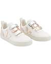 Veja V-10 Velcro Chromefree Leather Sneakers - Multico White Shiny - Style and Technology with a Green Soul Sneakers