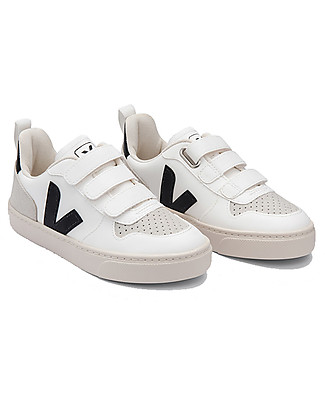 Veja V-10 Velcro CWL Sneakers - White Black - The Vegan Sneakers! Shoes