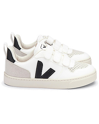Veja V-10 Velcro CWL Sneakers - White Black - The Vegan Sneakers! Shoes