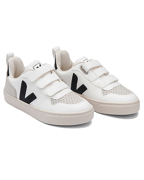 Veja V-10 Velcro CWL Sneakers - White Black - The Vegan Sneakers! Sneakers