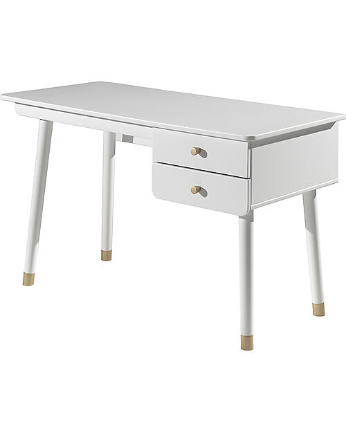 Vipack Billy Desk - White - with 2 Drawers - 125 x 60 x 75,2 cm - Solid Pine Wood and MDF Desks