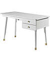 Vipack Billy Desk - White - with 2 Drawers - 125 x 60 x 75,2 cm - Solid Pine Wood and MDF Desks