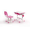 Vipack Comfortline Desk + Chair - Pink - Plastic and Metal Desks