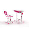 Vipack Comfortline Desk + Chair - Pink - Plastic and Metal Desks