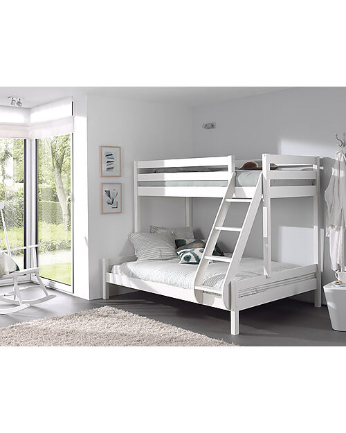 Vipack Family Bunk Bed in Wood - Lacquered White - 90/140 x 200 cm Bunk Beds