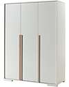 Vipack London Wardrobe - White - Three Door - 145,5 x 56 x 195,2 cm Wardrobes