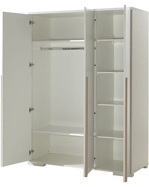 Vipack London Wardrobe - White - Three Door - 145,5 x 56 x 195,2 cm Wardrobes