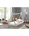 Vipack Montessori Bed Tipi Solid Pine Wood - 90 x 200 cm - Slats Included - White Montessori Beds