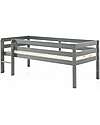 Vipack Pine Intermediate Bed - Gray - 90 x 200 cm - Solid Wood - with Slats Included Single Bed