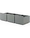 Vipack Set of 3 Pino Drawers - Grey - 49,6 x 60 x 39,6 cm - MDF Single Bed