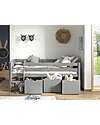 Vipack Set of 3 Pino Drawers - Grey - 49,6 x 60 x 39,6 cm - MDF Single Bed