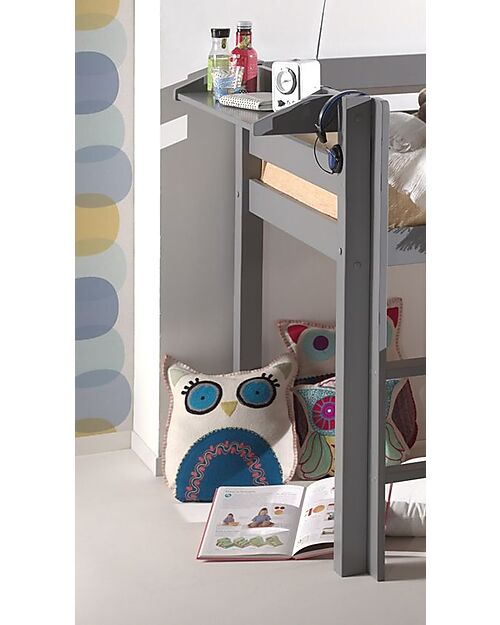 Vipack Shelf for Pino Beds  - Gray - 79 cm - Scandinavian Pine Single Bed