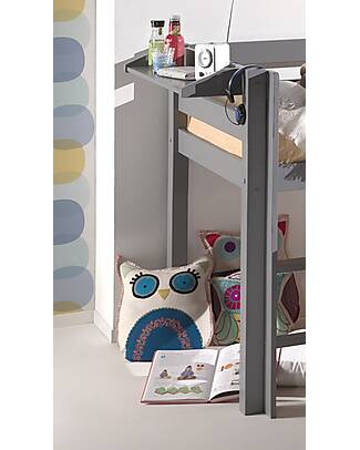 Vipack Shelf for Pino Beds - Gray - 79 cm - Scandinavian Pine Single Bed