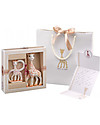 Vulli Sophiesticated Set: Sophie Giraffe and Teething Ring Soft Model - Gift Wrapped! Rattles