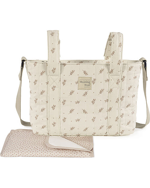 Walking Mum Mimosa Crossbody Bag - Pink - 100% Organic Cotton Diaper Changing Bags