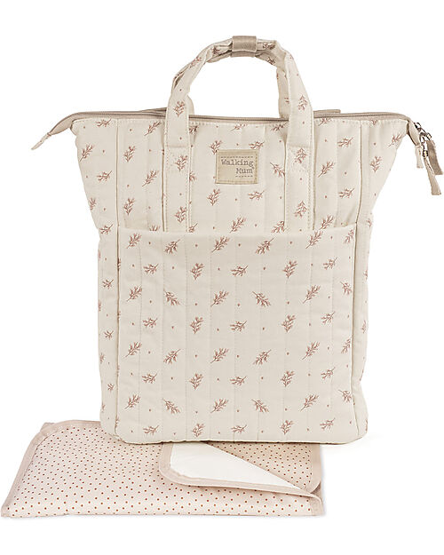 Walking Mum Mimosa Rucksack - Pink - 100% Organic Cotton Changing Backpack