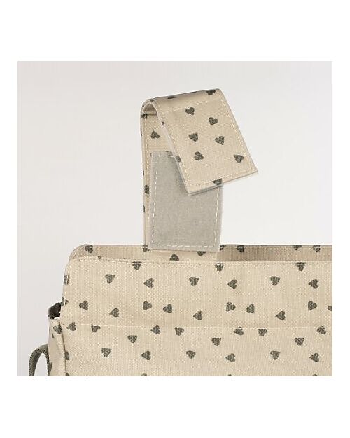 Walking Mum Stroller Changing Bag - Poppy - Moss Hearts Diaper Changing Bags