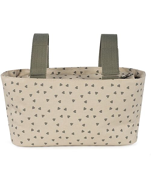 Walking Mum Stroller Organizer Bag - Poppy - Moss Hearts Organize and Bags