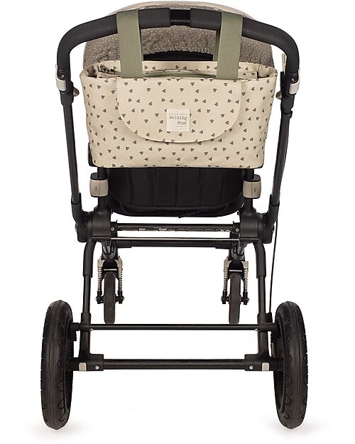 Walking Mum Stroller Organizer Bag - Poppy - Moss Hearts Organize and Bags