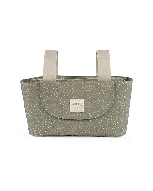 Walking Mum Stroller Organizer Bag - Poppy - Moss Polka Dots Organize and Bags
