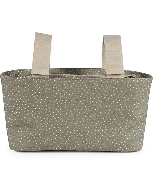 Walking Mum Stroller Organizer Bag - Poppy - Moss Polka Dots Organize and Bags