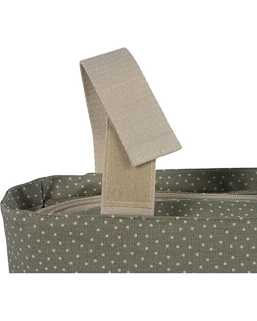 Walking Mum Stroller Organizer Bag - Poppy - Moss Polka Dots Organize and Bags