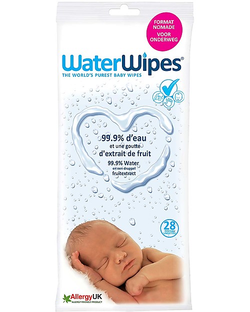 WaterWipes WaterWipes Baby Wipes with Water and Fruit Extract - 28 wipes - Suitable for sensitive skin Baby Wipes