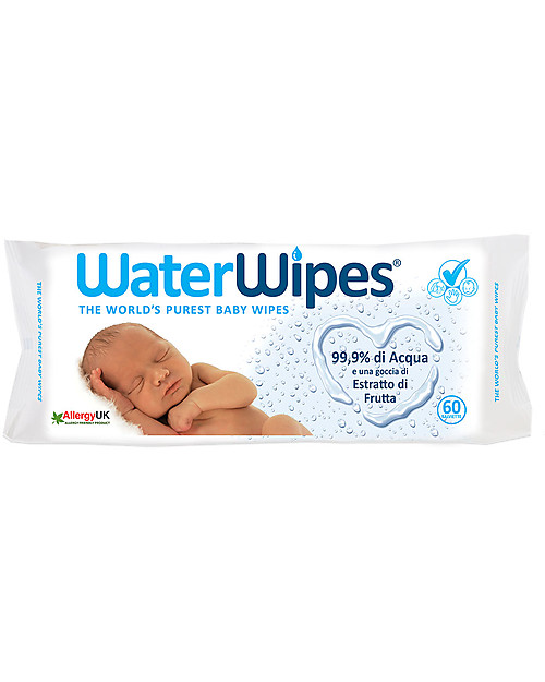 WaterWipes WaterWipes Baby Wipes with Water and Fruit Extract - 60 wipes - Suitable for sensitive skin Baby Wipes