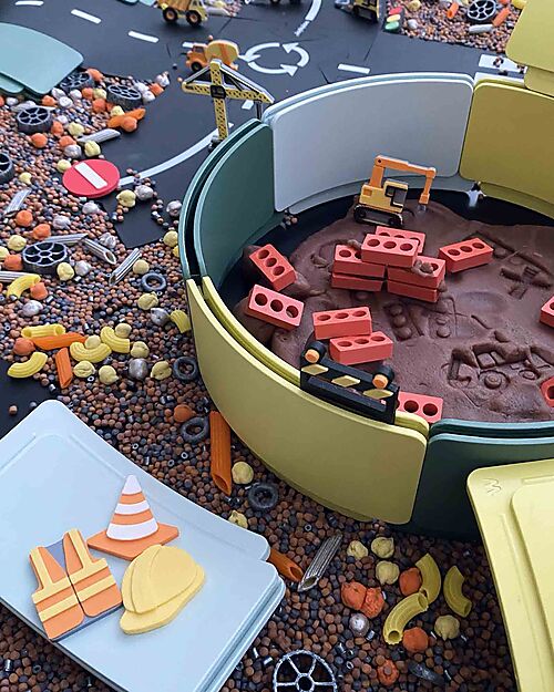 Waytoplay Arches - Creative Set - 18 Pieces - Recycled Plastic - for Open-Ended Games - +3 years Wooden Toy Cars, Trains & Trucks