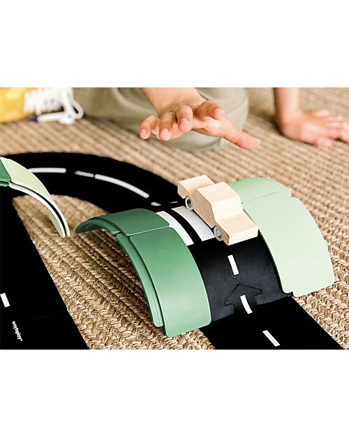 Waytoplay Arches - Creative Set - 18 Pieces - Recycled Plastic - for Open-Ended Games Wooden Toy Cars, Trains & Trucks