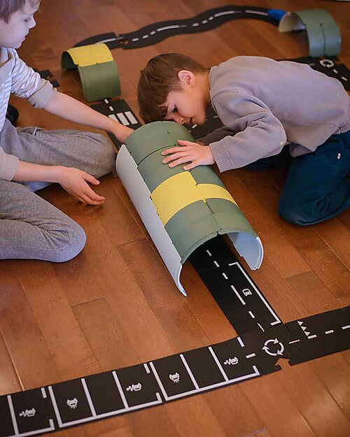 Waytoplay Arches - Creative Set - 36 Pieces - Recycled Plastic - for Open-Ended Games - 3+ anni Wooden Toy Cars, Trains & Trucks