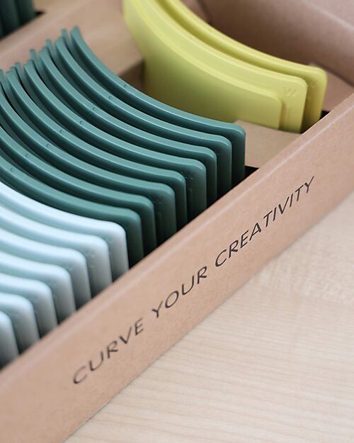 Waytoplay Arches - Creative Set - 36 Pieces - Recycled Plastic - for Open-Ended Games - 3+ anni Wooden Toy Cars, Trains & Trucks