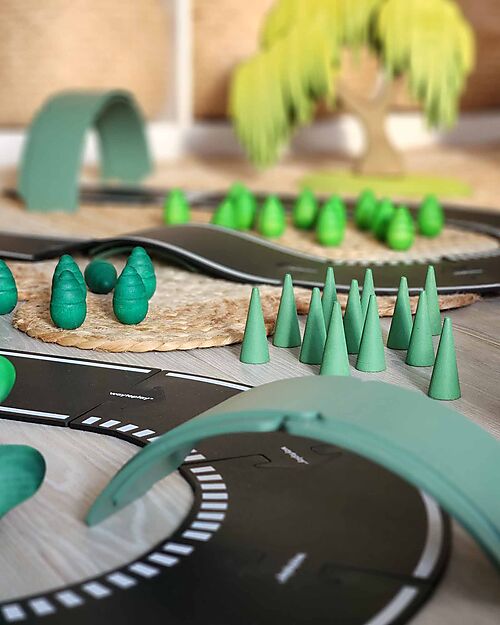 Waytoplay Arches - Creative Set - 36 Pieces - Recycled Plastic - for Open-Ended Games - 3+ anni Wooden Toy Cars, Trains & Trucks