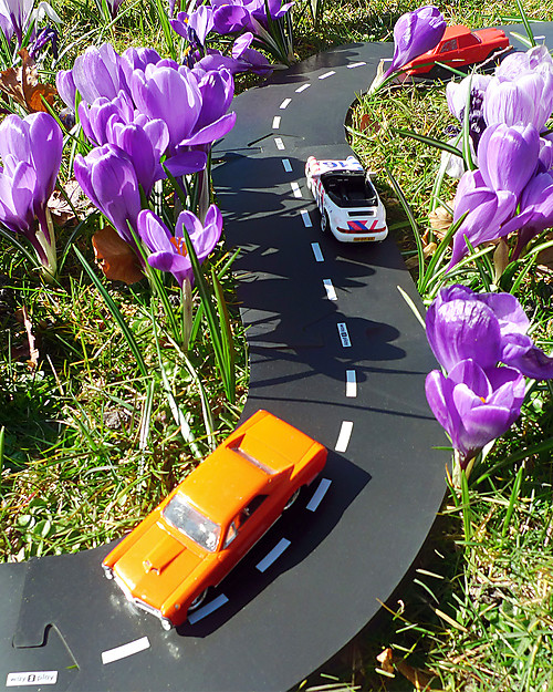 Waytoplay Waytoplay Flexible Cars Track, 12 pieces - Suitable for all surfaces! Wooden Toy Cars, Trains & Trucks